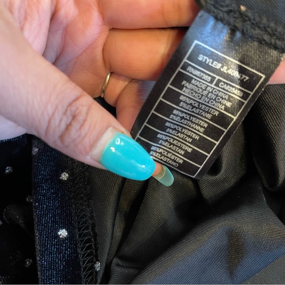 Betsey Johnson Black Crystal Embellished Mini Dress - Picture 6 of 6